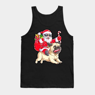 Santa and dog christmas Tank Top